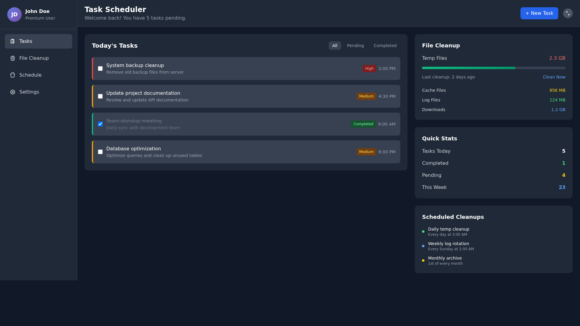 Task Automation Dashboard